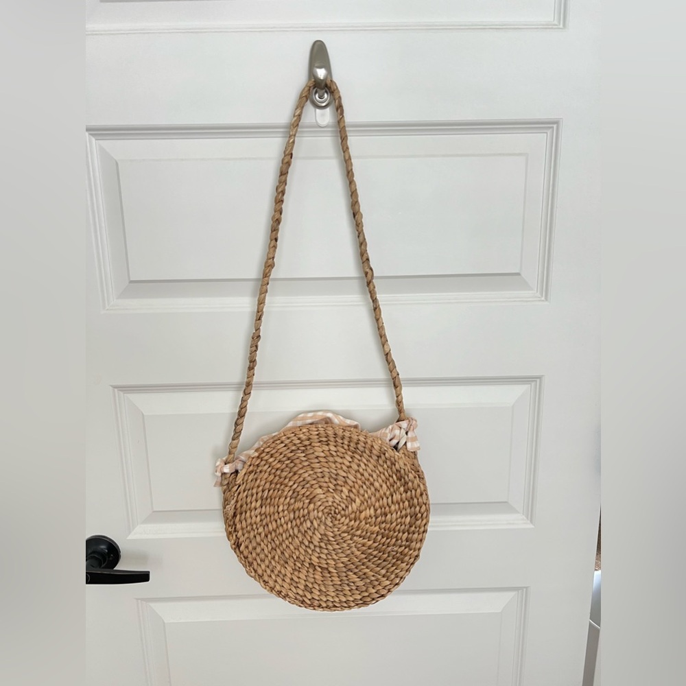 Faithfull the Brand woven straw purse